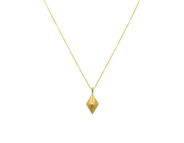 Luminous Pendant / Box Necklace – Gold Plated