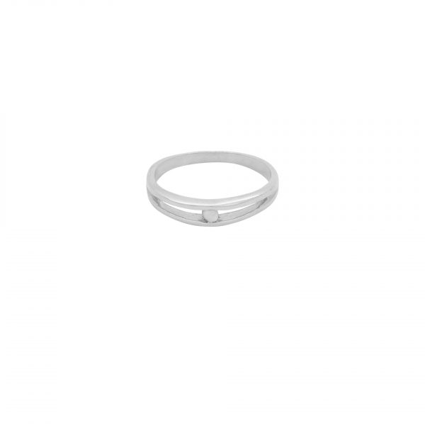 Single Dot Ring – Sterling Silver