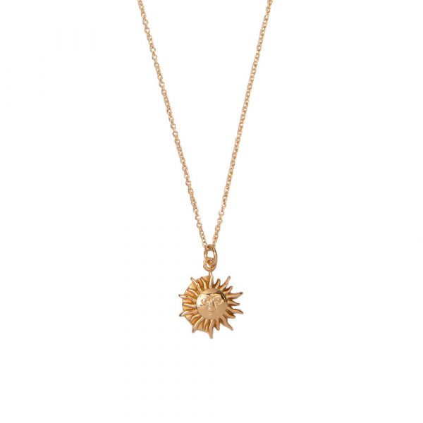 Sun Circle Necklace – Gold Plated