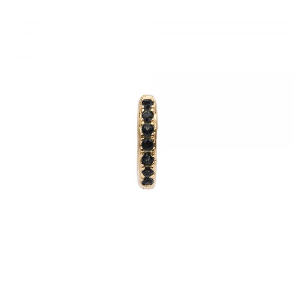 Creole Black Onyx Zirconia Crystal – Gold Plated