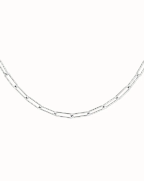 Square Chain Necklace – Sterling Silver