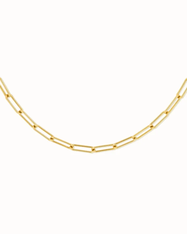 Square Chain Necklace – Gold Plated