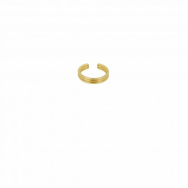 Triple Band Cuff  – Gold Plated
