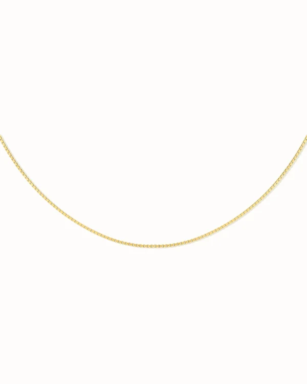 Box Necklace – Gold Plated
