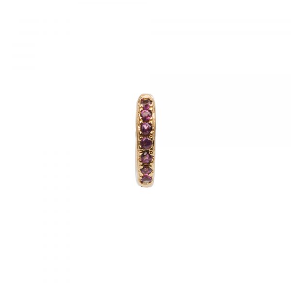 Creole Pink Ruby Zirconia Crystal – Gold Plated