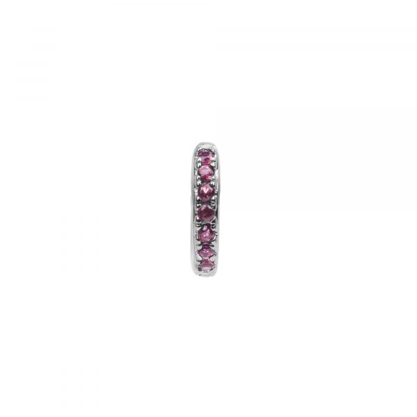 Creole Pink Ruby Zirconia Crystal – Silver