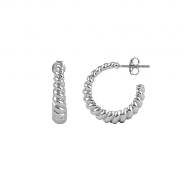 Essentials Hoops Pin Croissant – Silver