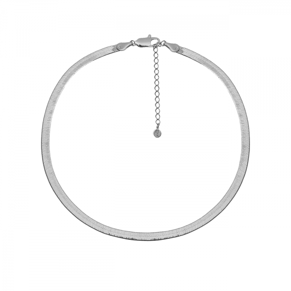 Herringbone Necklace – Sterling Silver
