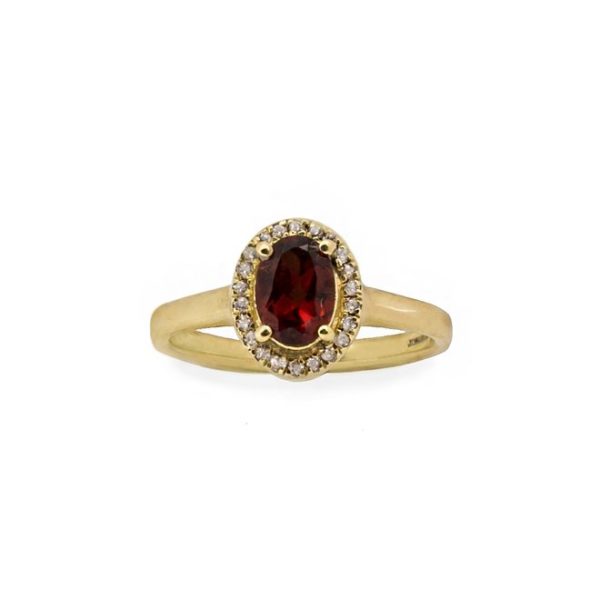 Vintage Garnet Ring – Gold Plated