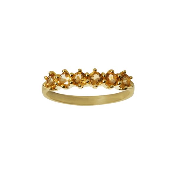 Vintage Citrine Ring – Gold Plated