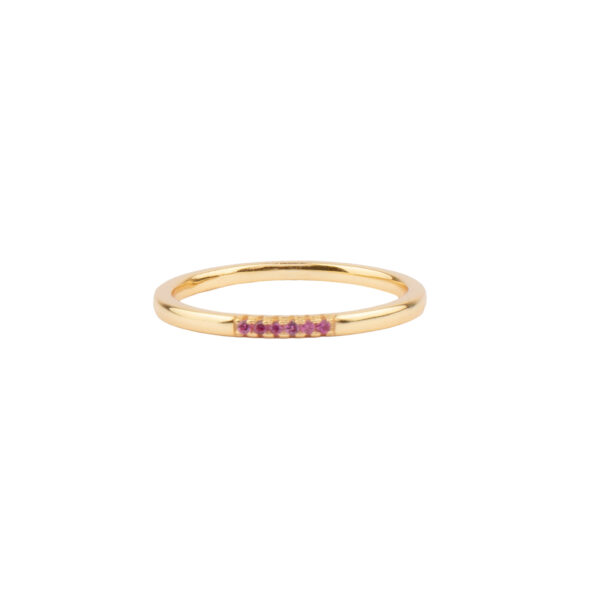 Jolie Tiny Dots Rose Ring – Gold Plated