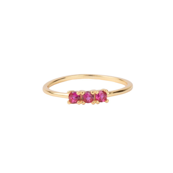 Jolie Bar Rose Ring – Gold Plated