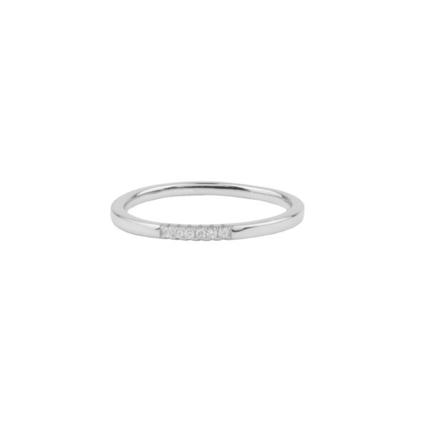 Jolie Tiny Dots White Ring – Sterling Silver