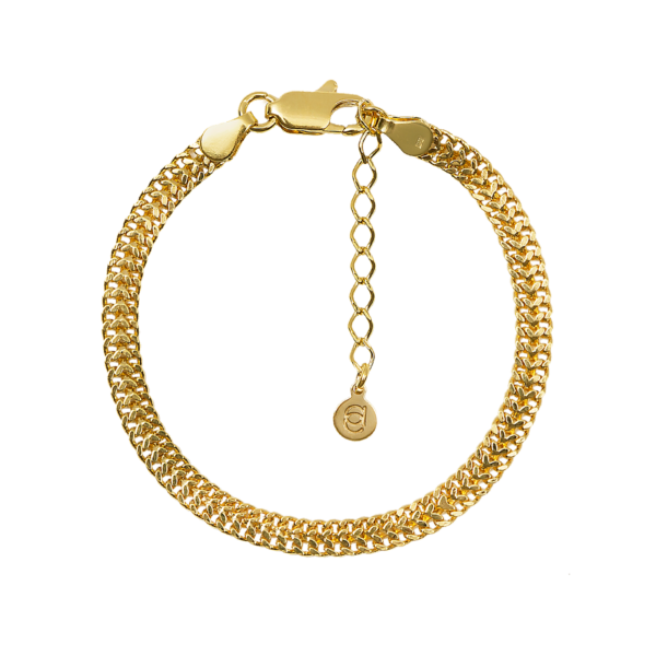 Double Curb Bracelet – Gold Plated