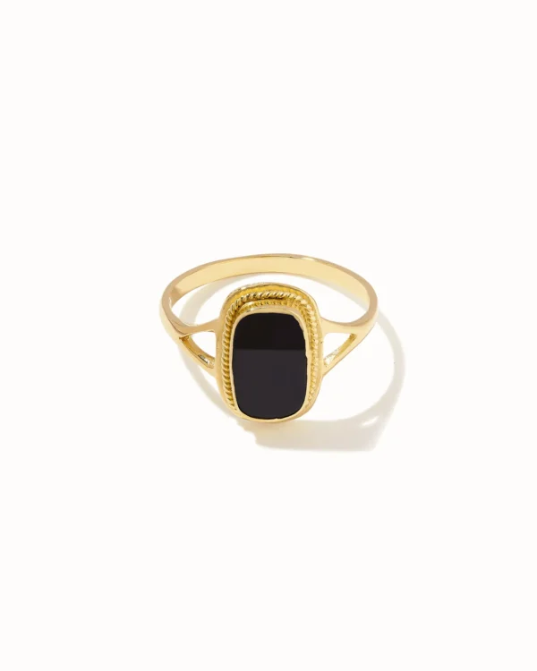 Square Souvenir Ring – Gold Plated
