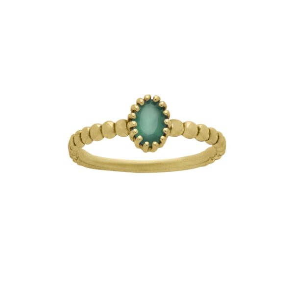 Billy Green Onyx Ring – Gold Plated