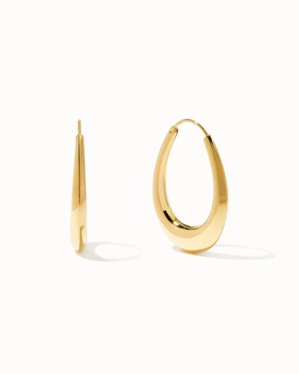 Oval Hoops – Gold Plated