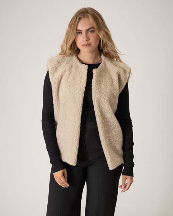 Logan Teddy Gilet Beige