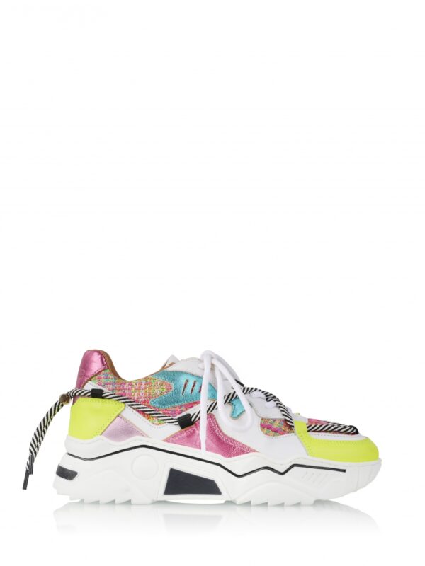 JUPITER Tweed Pink/Yellow – Sneakers