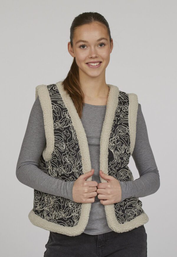 Debea gilet black/cream