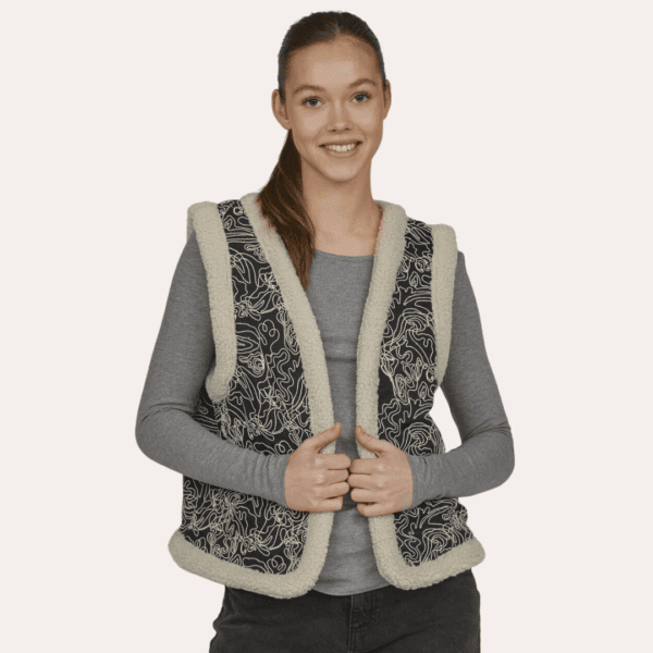 Gilet black/cream – Debea