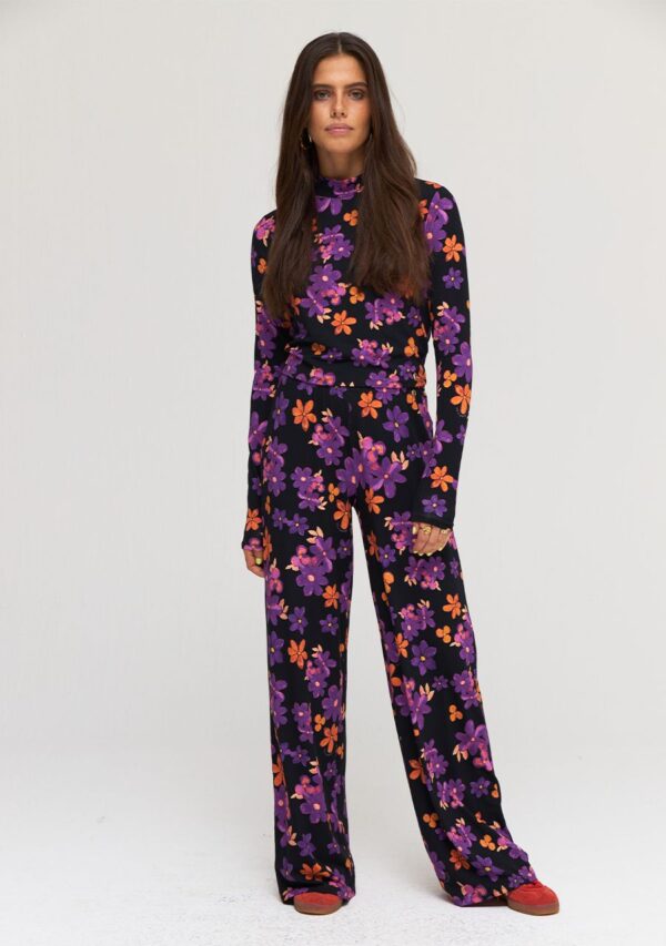 Jane broek blown-up flower