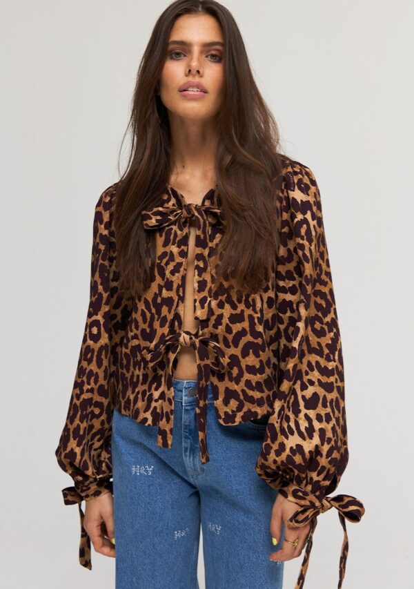 Josie blouse leopard