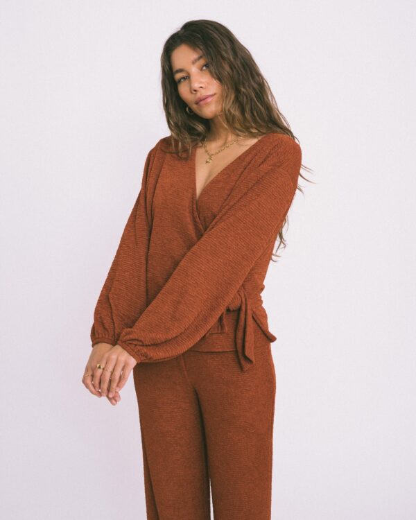 Mila wrap top chutney rust