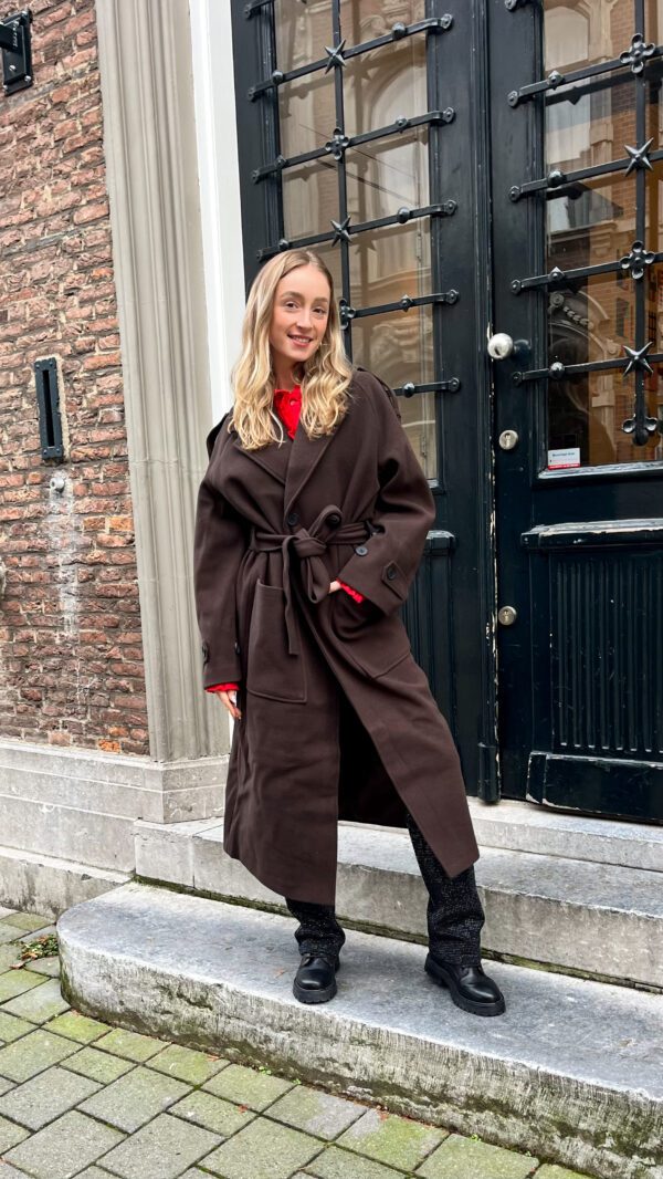 Caleb trenchcoat cappuccino brown