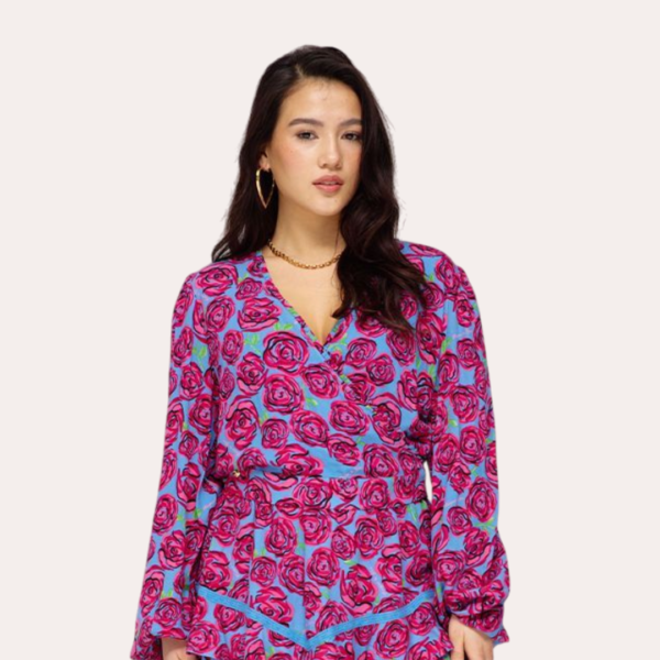 Blouse roze – Flora